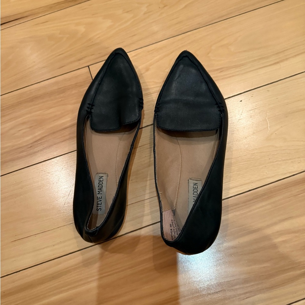 Steve Madden Black Women's Loafers Vegan Leather